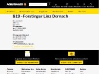 Website Screenshot Forstinger Linz Dornach