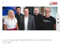 Website Screenshot Fensterpark - Fenster, Türen, Sonnenschutz GmbH