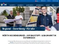 Website Screenshot Würth Hochenburger Baustoffe Villach