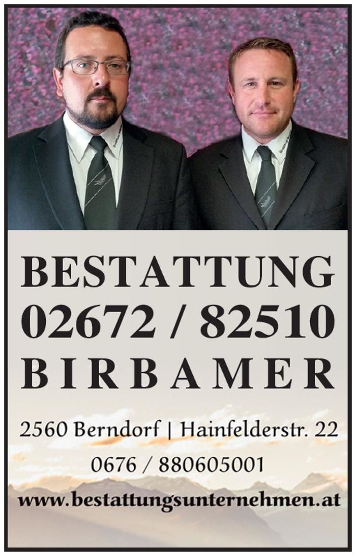 Bilder Bestattungsunternehmen - Wolfgang Birbamer
