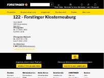 Website Screenshot Forstinger Klosterneuburg