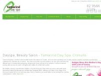 Tamarind Day Spa website screenshot