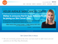 Vidler Ave Skin Cancer Centre website screenshot