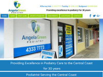 Angela Green Podiatry website screenshot