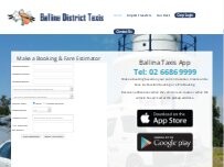 Website Screenshot Ballina Taxis & Hire Cars