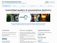 Prudential Dental Clinic. website screenshot