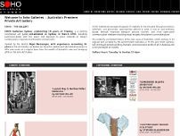 Soho Galleries Sydney website screenshot