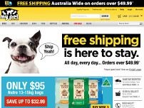 The Pet Warehouse website screenshot