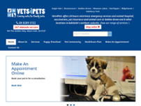 Vets 4 Pets website screenshot