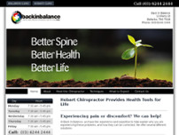 Back In Balance Chiropractor Hobart website screenshot