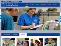 Kensington Veterinary Clinic website screenshot