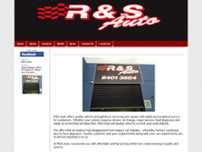 R & S Auto website screenshot
