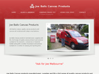 Screenshot for http://www.joeballscanvas.com