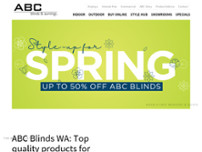 ABC Blinds website screenshot