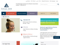 Screenshot for http://www.legalaid.wa.gov.au