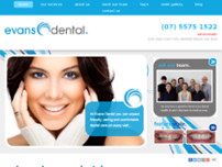 Evans Dental website screenshot