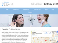 Bluespa Dental Collins St website screenshot