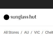 Website Screenshot Sunglass Hut DFO Moorabbin