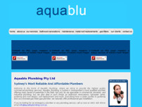 Aquablu Plumbing website screenshot