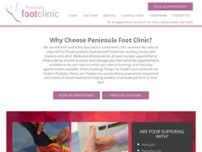 Peninsula Foot Clinic website screenshot