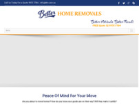 Better Home Removals website screenshot
