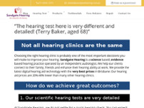 Sandgate Hearing website screenshot