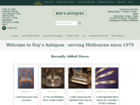 Roy's Antiques website screenshot