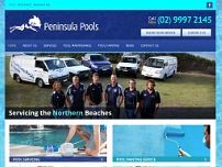 Peninsula Pools & Spas website screenshot