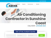 Air Con Sunshine Coast website screenshot