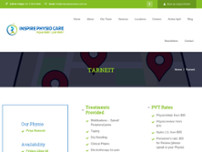 Inspire Physio Care website screenshot