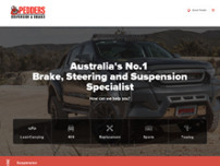 Pedders Suspension website screenshot