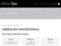 Urban Spa Wahroonga website screenshot