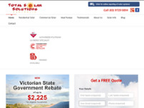 Total Solar Solutions Australia website screenshot