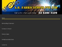 A.B. Fabrications Pty Ltd website screenshot