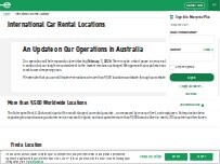Website Screenshot Enterprise Rent-A-Car - Perth International Airport