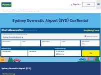 Website Screenshot Alamo Rent A Car - Sydney Domestic Airport