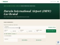 Website Screenshot National Car Rental - Darwin International Airport