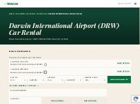 Website Screenshot National Car Rental - Darwin International Airport