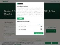 Website Screenshot National Car Rental - Hobart Airport