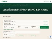 Website Screenshot National Car Rental - Rockhampton Airport