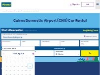 Website Screenshot Alamo Rent A Car - Cairns Domestic Airport