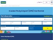 Website Screenshot Alamo Rent A Car - Coober Pedy Airport