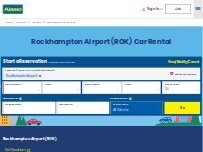 Website Screenshot Alamo Rent A Car - Rockhampton Airport