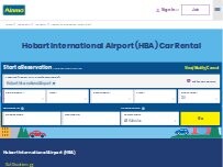 Website Screenshot Alamo Rent A Car - Hobart Airport