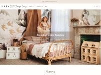 Website Screenshot Harvest Design Living | Rattan Furniture