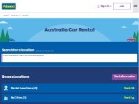 Website Screenshot Alamo Rent A Car - Canberra Airport