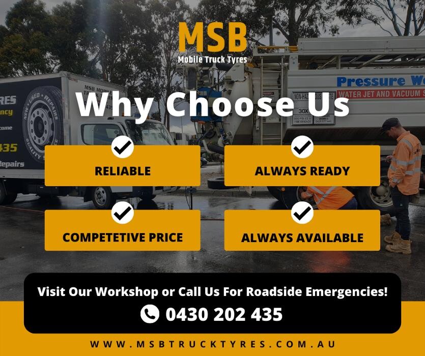 Images MSB Mobile Truck Tyres & Wheel Alignment Truganina