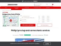 Website Screenshot Bridgestone Select Tyre & Auto Phillip