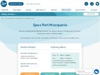 Website Screenshot Spa World Port Macquarie