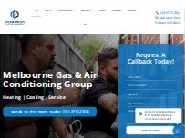 Website Screenshot Melbourne Gas & Air Conditioning Group